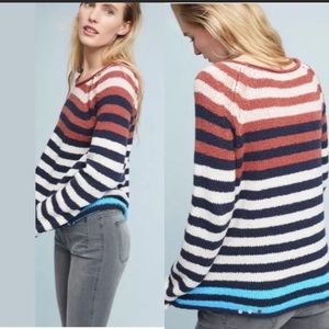 Rolled hem and cuffs cotton sweater